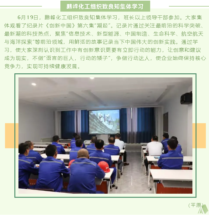 鵬峰化工組織致良知集體學(xué)習(xí)57