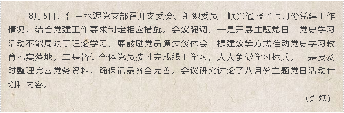 魯中水泥黨支部召開支委會44