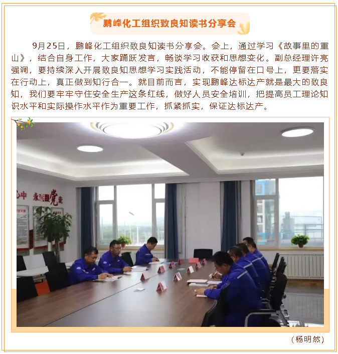 鵬峰化工組織致良知讀書分享會(huì)33