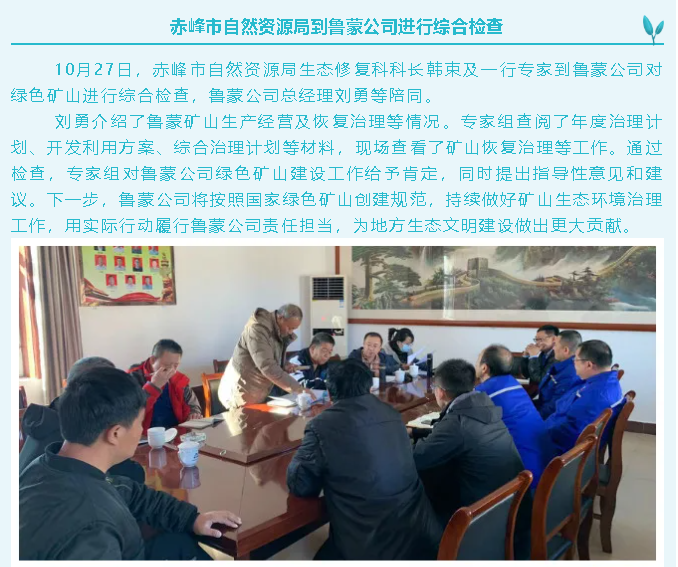 赤峰市自然資源局到魯蒙公司進行綜合檢查86