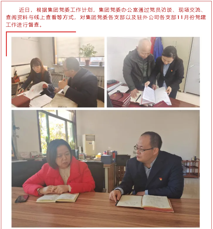 集團黨委辦開展十一月份黨建工作督查46